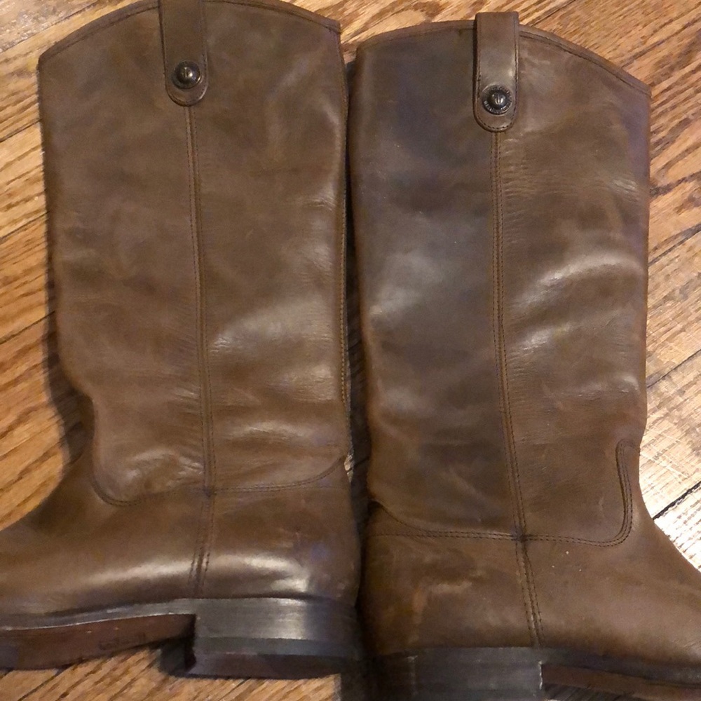 Frye Leather Brown Boots knee high size 8.5 - Picture 7 of 8